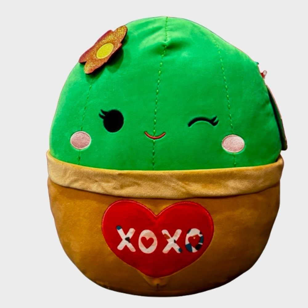 Squishmallows Shadi the Cactus XOXO Green and Tan Plush 12” NWT 💜BOGO